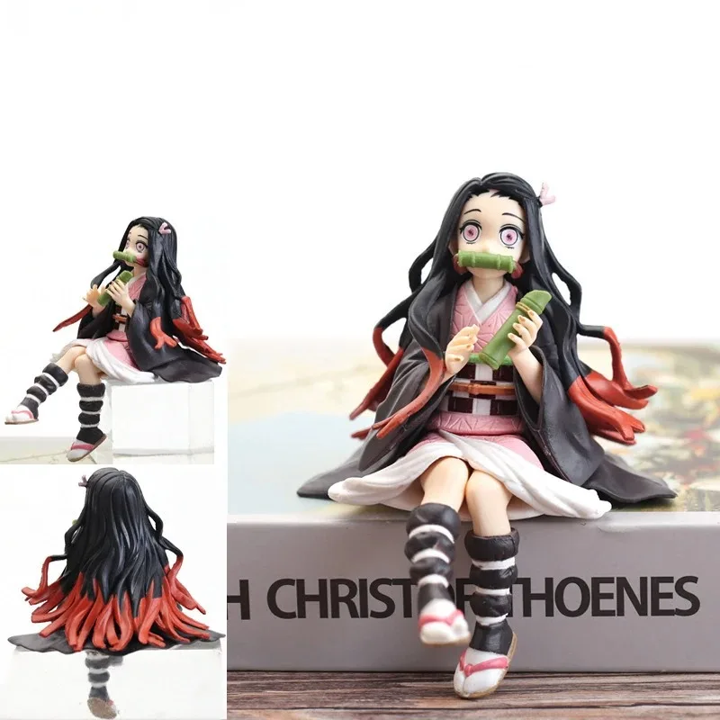 demon slayer anime action figure, kamado, tanjirou, nezuko, posture assise, modèle en pvc, collection butter toy gift for kids, 10 15cm demon slayer anime action figure, kamado, tanjirou, nezuko, posture assise, modèle en pvc, collection butter toy gift for kids, 10 15cm