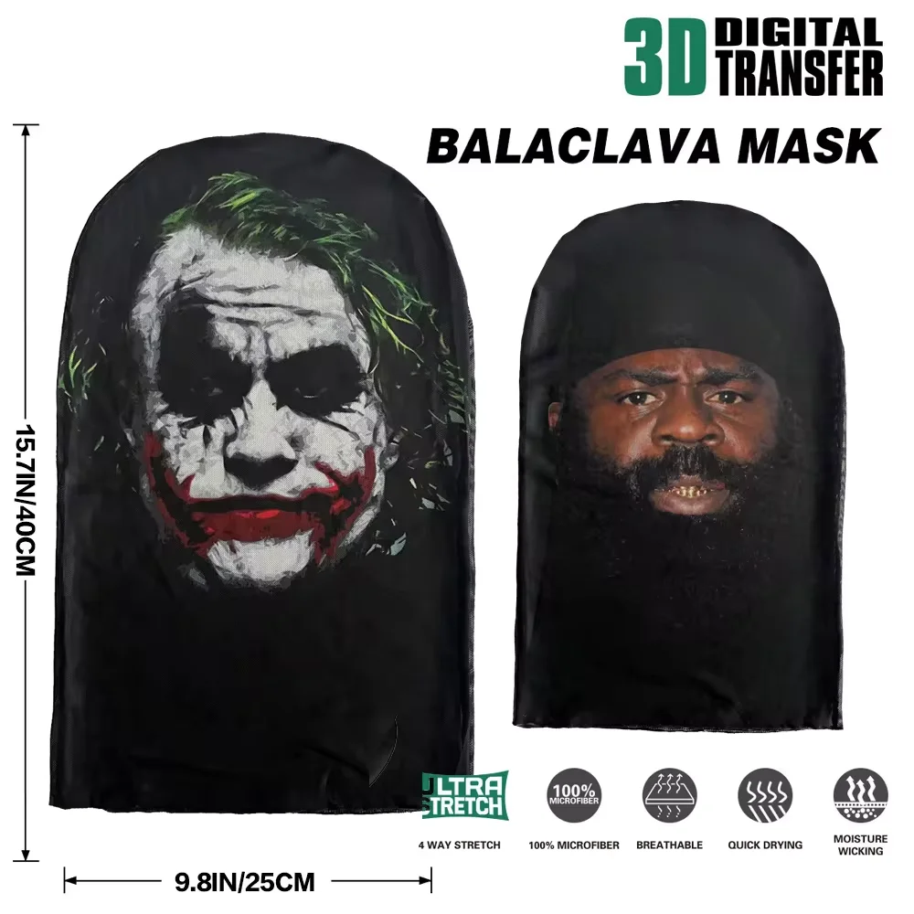 nouveau masque kanye imprimé en 3d, masque complet en maille élastique pour hommes et femmes, couvre chef cosplay hip hop, mode cagoule, chapeau, couvre chef nouveau masque kanye imprimé en 3d, masque complet en maille élastique pour hommes et femmes, couvre chef cosplay hip hop, mode cagoule, chapeau, couvre chef