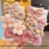 10 dessins de fleurs à nœud adorables et de style doux, avec une forte élasticité, sans endommager les cheveux, adaptés aux queues de cheval