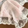 foulard triangulaire rétro coréen en dentelle, couleur unie, tendance, couvre chef élégant pour femmes et filles, bijoux y2k, bandana ins, 2024