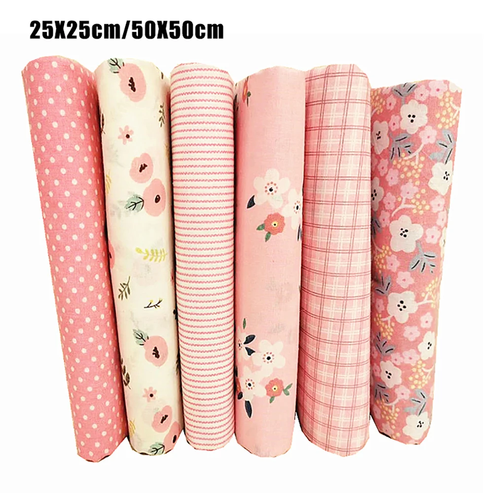 lot de 6 pièces de tissu à coudre en coton fleuri, 25/50cm, bricolage, grill pré découpé, fait à la main, patchwork lot de 6 pièces de tissu à coudre en coton fleuri, 25/50cm, bricolage, grill pré découpé, fait à la main, patchwork