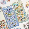 1 pc/4 pièces style japonais kawaii nourriture goutte 3d relief autocollants scrapbooking bricolage journal papeterie journal décor mignon autocollants