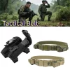Ceinture tactique d&rsquo;extérieur, sangle Molle, ceinture de combat d&rsquo;entraînement militaire avec pochette pour magazines, ceinture fonctionnelle de Service, tissu Oxford
