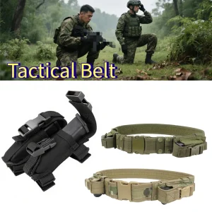 Ceinture tactique d&rsquo;extérieur, sangle Molle, ceinture de combat d&rsquo;entraînement militaire avec pochette pour magazines, ceinture fonctionnelle de Service, tissu Oxford