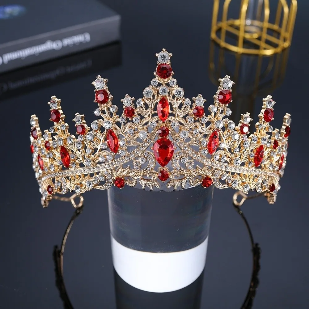 bijoux de cheveux à la mode, couronnes en cristal baroque, couronne de princesse élégante de luxe, ornement brillant, couvre chef de mariée vintage pour femmes et filles bijoux de cheveux à la mode, couronnes en cristal baroque, couronne de princesse élégante de luxe, ornement brillant, couvre chef de mariée vintage pour femmes et filles
