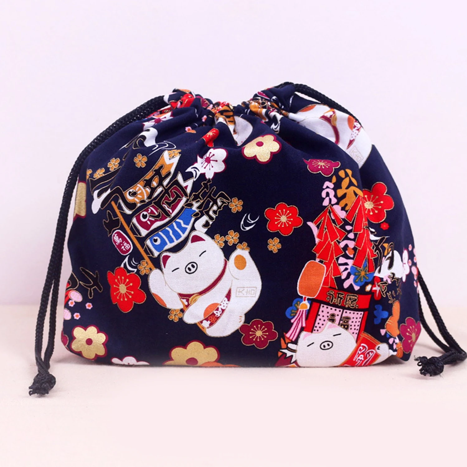 boîte à déjeuner à cordon imprimé chat japonais, sac de rangement pour voyage pique nique portable facile à laver bento boîte à déjeuner fourre tout boîte à déjeuner à cordon imprimé chat japonais, sac de rangement pour voyage pique nique portable facile à laver bento boîte à déjeuner fourre tout
