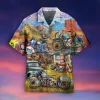 chemise décontractée à fleurs hawaïennes pour hommes, motif dsilva y, impression d'arbre amp 3d, chemises de vacances à la mode, vêtements unisexes y2k