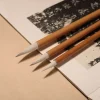 pinceau de calligraphie traditionnelle chinoise, peinture à l'huile, aquarelle, écritures, brosse d'écriture, poils de loup en bambou, pinceau d'art