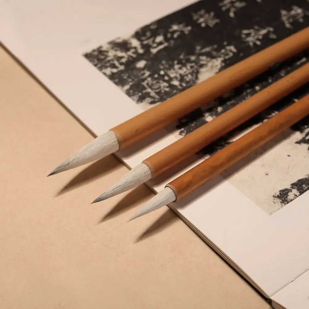 pinceau de calligraphie traditionnelle chinoise, peinture à l'huile, aquarelle, écritures, brosse d'écriture, poils de loup en bambou, pinceau d'art pinceau de calligraphie traditionnelle chinoise, peinture à l'huile, aquarelle, écritures, brosse d'écriture, poils de loup en bambou, pinceau d'art