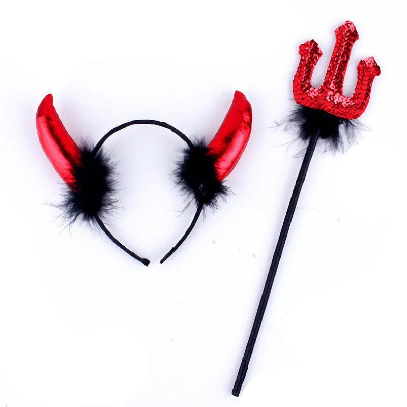 bandeau cornes du diable rouge, casque d'animal d'horreur, cosplay démon, accessoires de costume de fête d'halloween, baguette magique, cadeaux de noël bandeau cornes du diable rouge, casque d'animal d'horreur, cosplay démon, accessoires de costume de fête d'halloween, baguette magique, cadeaux de noël