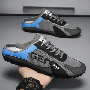 Baotou – pantoufles tendance pour hommes, chaussures d’été respirantes et décontractées, plates vulcanisées, baskets demi-chaussures à enfiler Baotou – pantoufles tendance pour hommes, chaussures d’été respirantes et décontractées, plates vulcanisées, baskets demi-chaussures à enfiler