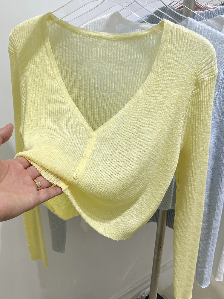 cardigan coréen pour femmes, mince, décontracté, solide, résistant au soleil, tout assressentiavec tout, col en v, style doux, bonbons document de base 03/3 cardigan coréen pour femmes, mince, décontracté, solide, résistant au soleil, tout assressentiavec tout, col en v, style doux, bonbons document de base 03/3