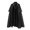 inui sajuna cosplay gothique médiéval fête punk robe cape avec chaîne costume militaire chevalier noir viking pirate pour halloween