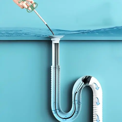 giemza drageur de canalisation à griffes pour toilettes, outil de débouchage de tuyau de vidange long en forme de salle, nettoyeur de tuyau domestique, 1pc giemza drageur de canalisation à griffes pour toilettes, outil de débouchage de tuyau de vidange long en forme de salle, nettoyeur de tuyau domestique, 1pc