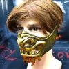 demi visage cosplay rouge prajna masque effrayant habiller samouraï cosplay masque mascarade 3d japonais masque jouet halloween