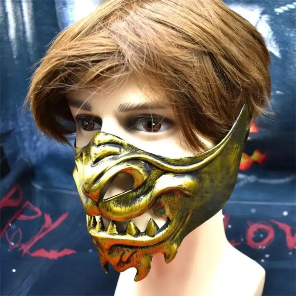 demi visage cosplay rouge prajna masque effrayant habiller samouraï cosplay masque mascarade 3d japonais masque jouet halloween demi visage cosplay rouge prajna masque effrayant habiller samouraï cosplay masque mascarade 3d japonais masque jouet halloween