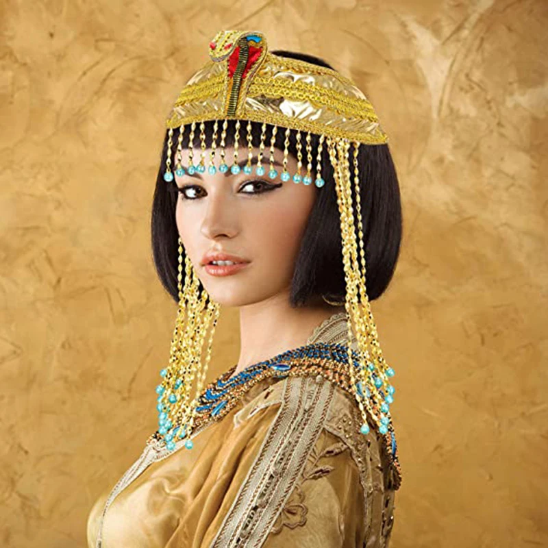 serre tête égyptien pour femmes, couronne serpent, bandeau perlé, costume égyptien pour femmes, accessoire de coiffure perlée serre tête égyptien pour femmes, couronne serpent, bandeau perlé, costume égyptien pour femmes, accessoire de coiffure perlée