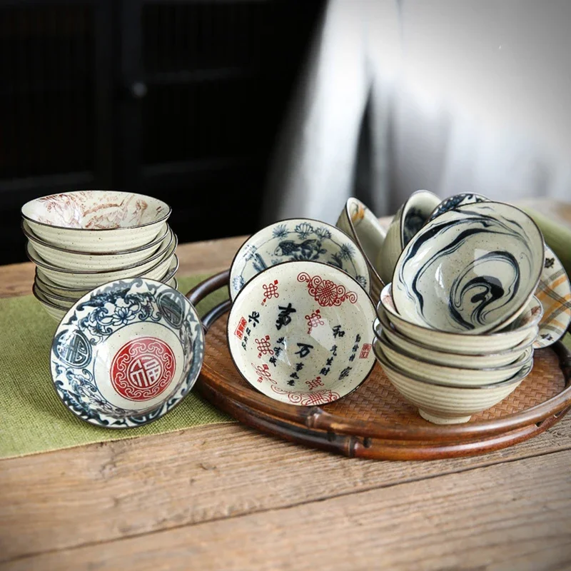 tasse à chapeau en bambou chinois rétro, bol à thé coloré en céramique antique sous glaçure, service à thé kungfu, accessoires de cérémonie du thé tasse à chapeau en bambou chinois rétro, bol à thé coloré en céramique antique sous glaçure, service à thé kungfu, accessoires de cérémonie du thé