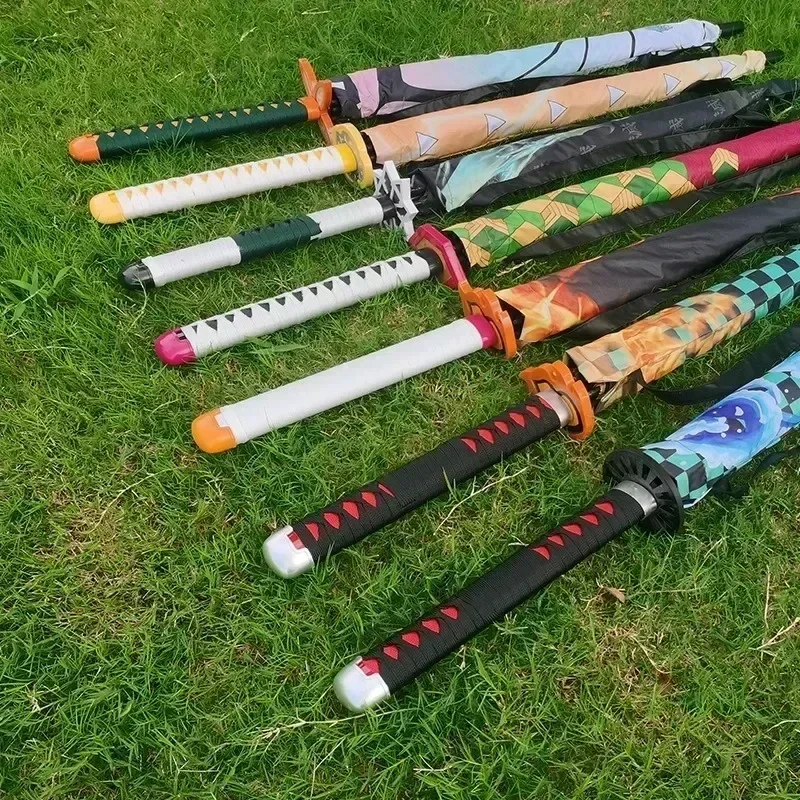 parapluie demon slayer katana, parasol à blocage uv, raincoa kyoujurou, véritable épée de samouraï katana japonaise, long parapluie cadeau parapluie demon slayer katana, parasol à blocage uv, raincoa kyoujurou, véritable épée de samouraï katana japonaise, long parapluie cadeau