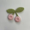 20 pièces d'accessoires pour vêtements brodés tricotés de petites cerises, autocollants en tissu faits à la main pour enfants, bricolage