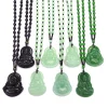 Pendentif bouddha chinois naturel classique, collier en Jade, bijoux de charme à la mode, amulette porte-bonheur sculptée, cadeaux pour femmes et hommes Pendentif bouddha chinois naturel classique, collier en Jade, bijoux de charme à la mode, amulette porte-bonheur sculptée, cadeaux pour femmes et hommes