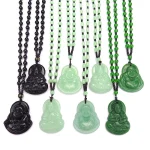 Pendentif bouddha chinois naturel classique, collier en Jade, bijoux de charme à la mode, amulette porte-bonheur sculptée, cadeaux pour femmes et hommes Pendentif bouddha chinois naturel classique, collier en Jade, bijoux de charme à la mode, amulette porte-bonheur sculptée, cadeaux pour femmes et hommes