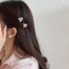 coréen doux et cool haut de gamme tempérament rose arc cheveux frange petite pince princesse coiffure coréen accessoires femmes fille
