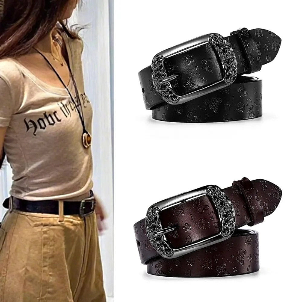 Ceinture de taille sculptée avec boucle ardillon en alliage, Chic Y2K Punk, Harajuku, Vintage, pour Jeans pour femmes Ceinture de taille sculptée avec boucle ardillon en alliage, Chic Y2K Punk, Harajuku, Vintage, pour Jeans pour femmes