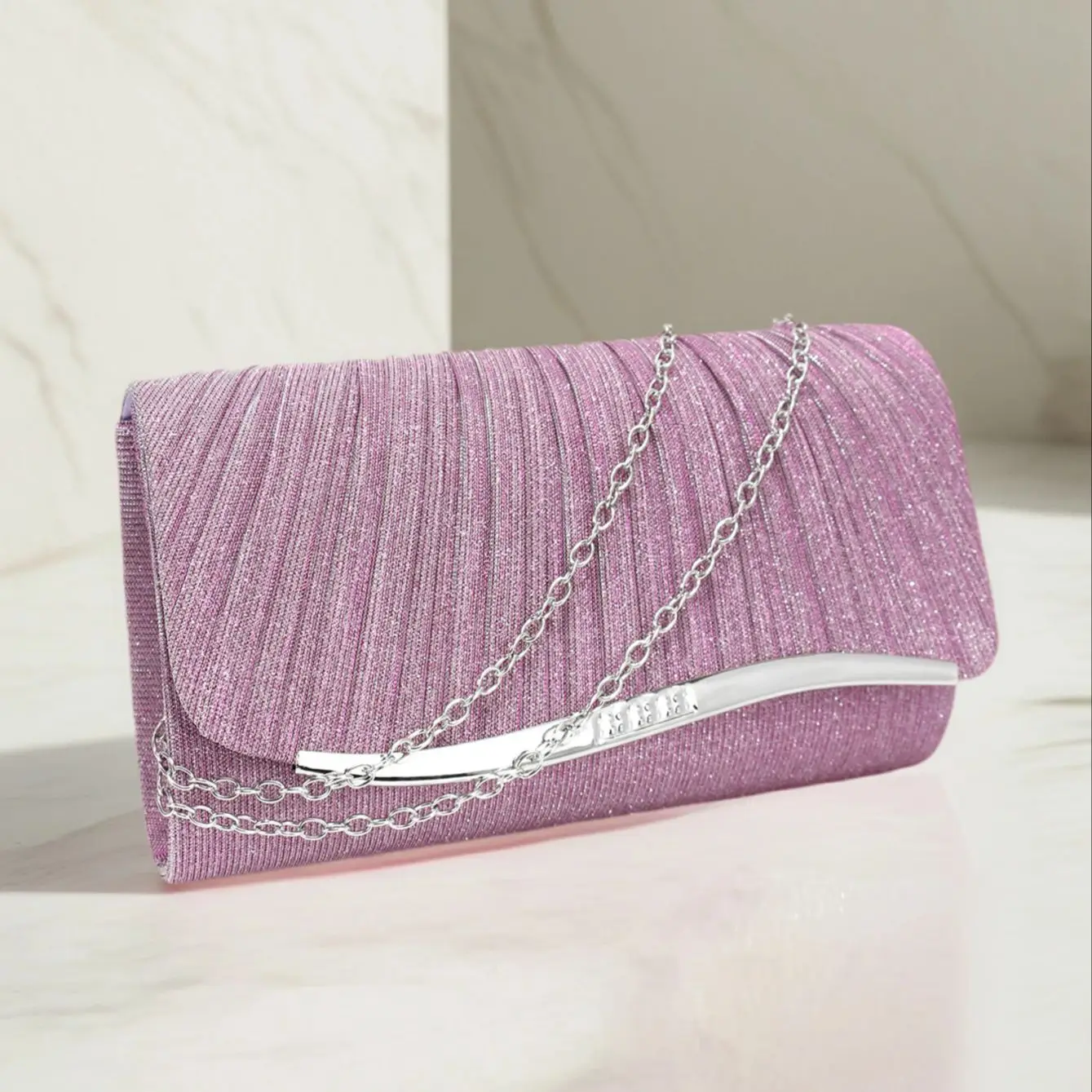 Couleur pourpre nouvelle couleur froncé femmes sacs de soirée paillettes mode enveloppe conception couverture sacs à main avec épaule sac à main pochette sac à main Couleur pourpre nouvelle couleur froncé femmes sacs de soirée paillettes mode enveloppe conception couverture sacs à main avec épaule sac à main pochette sac à main