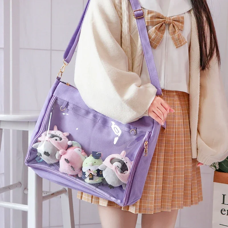 sac à main japonais transparent pour femmes, grand sac ita noir avec insert, sacs à main kawaii pour filles, sacs à main à double sangles sac à main japonais transparent pour femmes, grand sac ita noir avec insert, sacs à main kawaii pour filles, sacs à main à double sangles