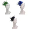 fleur femmes élégant plume fascinator chapeau bandeau cheveux accessoires