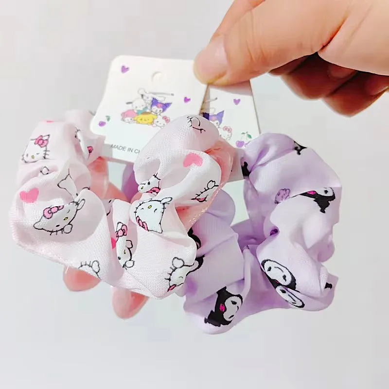 sanrio gros intestin anneau de cheveux hello kitty kuromi cannelle pochacco dessin animé imprimé côlon anneau élastique bandeau ornements sanrio gros intestin anneau de cheveux hello kitty kuromi cannelle pochacco dessin animé imprimé côlon anneau élastique bandeau ornements