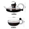 théière en verre noir transparent, service à thé, filtre à haute température, bouilloire à thé, nouveau