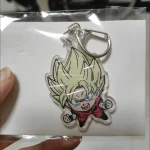 Dragonball Son Goku Kakarotto Super Saiyan One Anime Figure porte-clés pendentif dessin animé acrylique sac porte-clés suspendu mignon cadeau