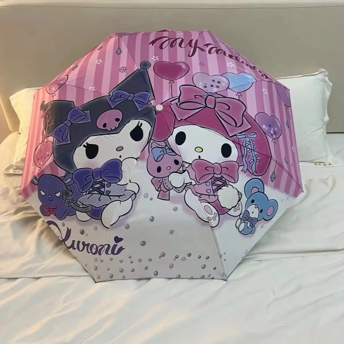 sanrio kawaii kuromi parasol entièrement automatique parasol my melody anime dessin animé doux exquis manuel pliable parapluies sanrio kawaii kuromi parasol entièrement automatique parasol my melody anime dessin animé doux exquis manuel pliable parapluies