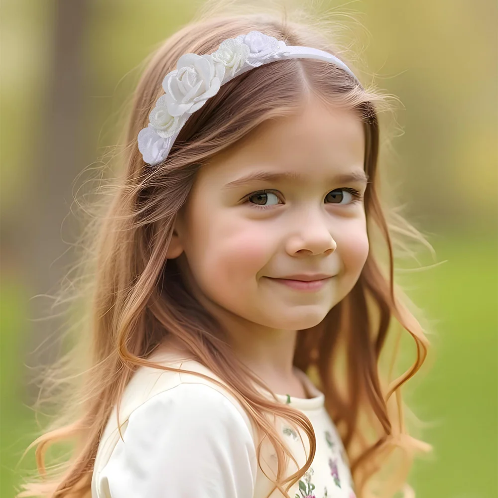 bandeau à fleurs coréen, bandeau à fleurs doux, cerceau pour enfants, couronne de mariage pour filles, accessoires de coiffure quotidiens pour l'école de princesse bandeau à fleurs coréen, bandeau à fleurs doux, cerceau pour enfants, couronne de mariage pour filles, accessoires de coiffure quotidiens pour l'école de princesse