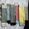 soie brillante côtelé coloré rayures verticales rétro coton peigné bout fendu femme chaussettes doux deux orteils japonais femmes tabi sox