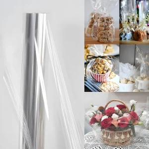 Papier d’emballage en plastique Transparent, 1 pièce, emballage cadeau, décorations de fête d’anniversaire et de mariage, fournitures de réception-cadeau pour bébé pour enfants Papier d’emballage en plastique Transparent, 1 pièce, emballage cadeau, décorations de fête d’anniversaire et de mariage, fournitures de réception-cadeau pour bébé pour enfants