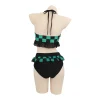 anime démon slayer maillot de bain bikini avec kimono couvrir femmes nezuko shinobu cosplay kimetsu no yaiba maillots de bain sexy maillot de bain