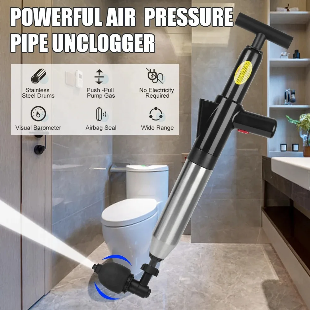 le déboucheur de toilettes peut nettoyer instantané le bloc d'égout, les toilettes et créer un drain universel des sols de cuisine avec pression d'air le déboucheur de toilettes peut nettoyer instantané le bloc d'égout, les toilettes et créer un drain universel des sols de cuisine avec pression d'air