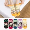 anime démon slayer kimetsu no yaiba chaussette chaussettes courtes cosplay accessoire dessins animés anime kamado tanjirou kamado nezuko coton chaussettes hall