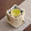 poudres de gril wstring de proximité de tasse à thé de style chinois, portable, résistant à l'installation, petit article, impression multifonctionnelle, sac à main brodé
