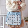 sac à main japonais transparent pour femmes, grand sac ita noir avec insert, sacs à main kawaii pour filles, sacs à main à double sangles