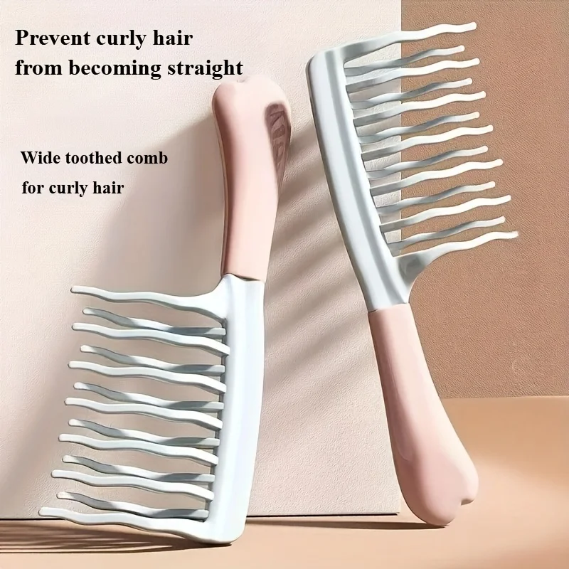 Peignes à cheveux à double dents larges, idéaux pour les boucles longues et les Styles volumineux, gestion des cheveux bouclés et Massage à domicile, soins capillaires élégants, 1 pièce Peignes à cheveux à double dents larges, idéaux pour les boucles longues et les Styles volumineux, gestion des cheveux bouclés et Massage à domicile, soins capillaires élégants, 1 pièce