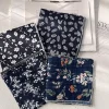 injplanchers f bandeau de sauna rétro en coton et lin pour femme, petit carré floral frais, bande décorative cryptée, version coréenne exquise