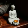 décorations d'aromathérapie pour la maison, nouveaux ornements chinois pour salon, thé zen, artisanat de bureau, petite sculpture de bouddha assise
