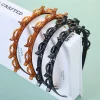 multi couche creux tressé femmes frange bandeau coiffure fer accessoires pince à cheveux
