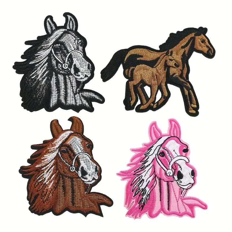 tête de cheval adhésif broderie tissu autocollant sueur sang cheval licorne style ethnique bricolage vêtements accessoires trou broderie tête de cheval adhésif broderie tissu autocollant sueur sang cheval licorne style ethnique bricolage vêtements accessoires trou broderie