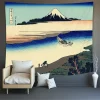 monte fuji, tapisserie japonaise avec impression artistique, la grande vague de kanagawa, décoration murale suspendue, tapisserie japonaise pour la maison