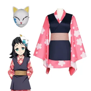 Costume de Cosplay Anime Demon Slayer pour enfant, ensemble complet, Kimono, masque d’halloween, uniforme de fête pour enfants, taille Feestpak Costume de Cosplay Anime Demon Slayer pour enfant, ensemble complet, Kimono, masque d’halloween, uniforme de fête pour enfants, taille Feestpak